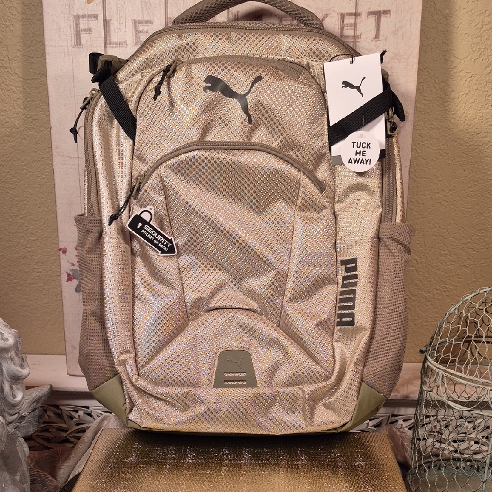 PUMA Women's Metallic Champagne Backpack